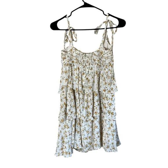 REFORMATION Avni Floral Ruffle Mini Dress - Picture 4 of 11